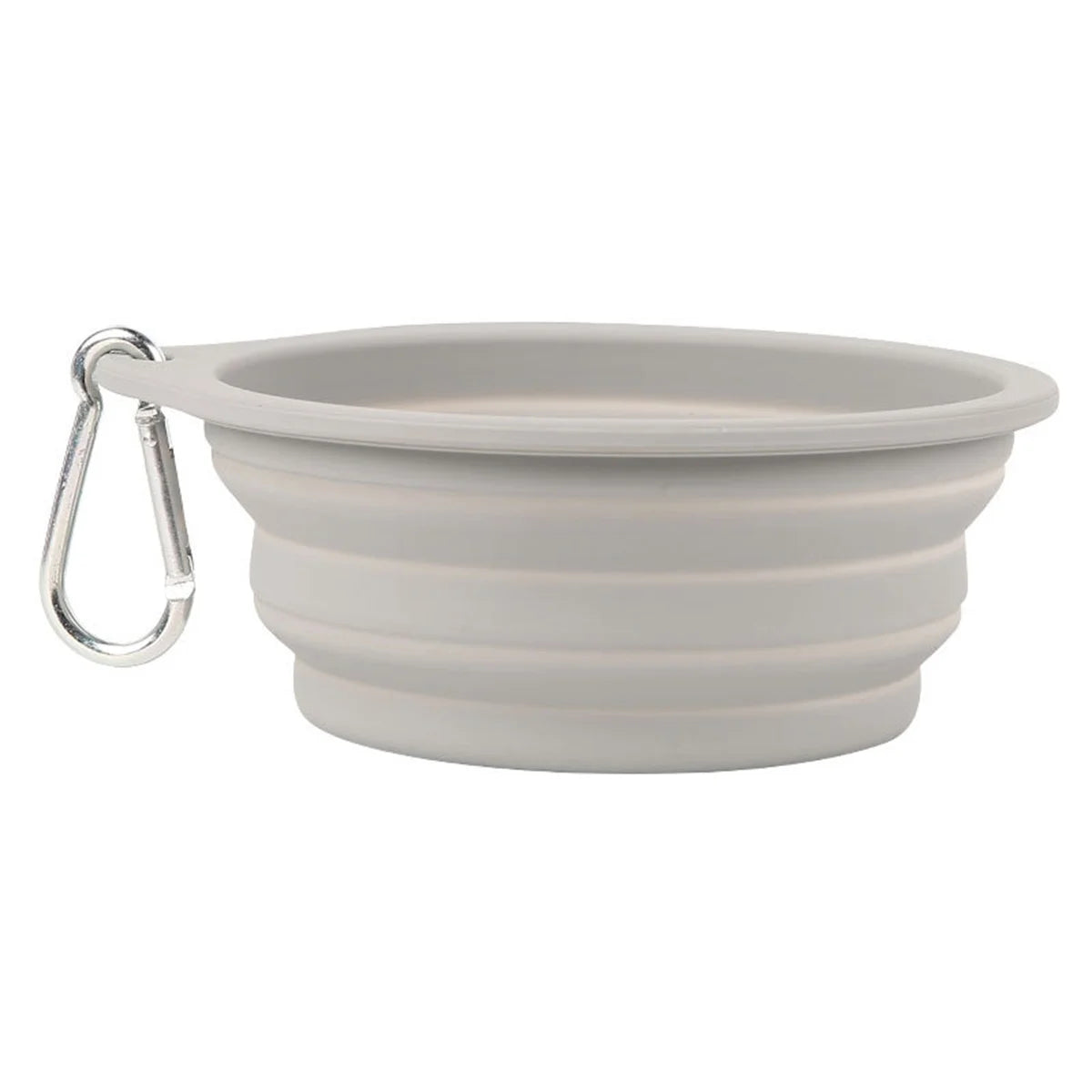 Grey - Portable Collapsible Silicone Dog Bowl