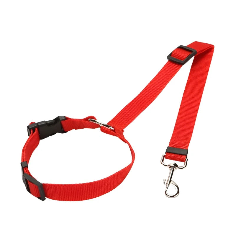 Red - Dog Car Seat Belt