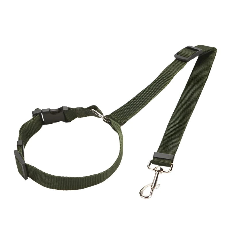 Army Green - Dog Car Seat Belt